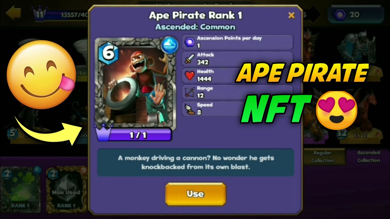 Plying With My New Ape Pirate NFT | Castle crush Gameplay🔥