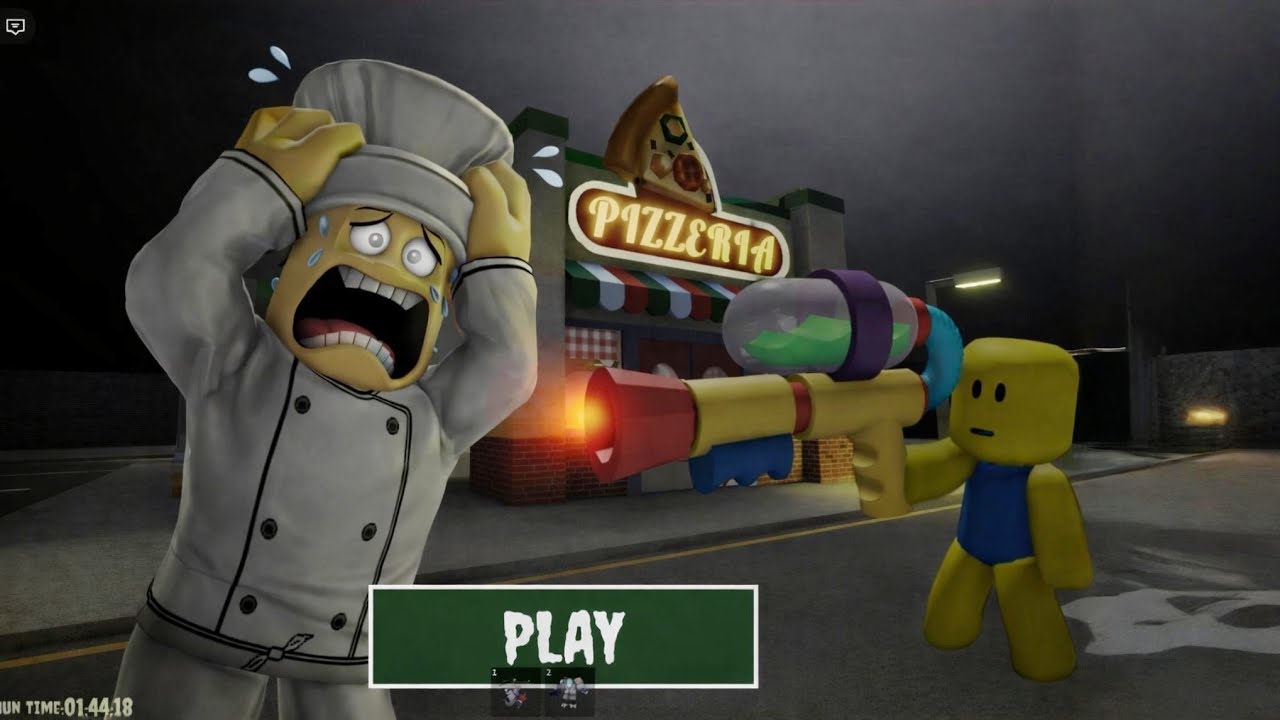 NOOB PLAYING PAPA PIZZA PIZZERIA(Scary Obby) with All Free Items #roblox 