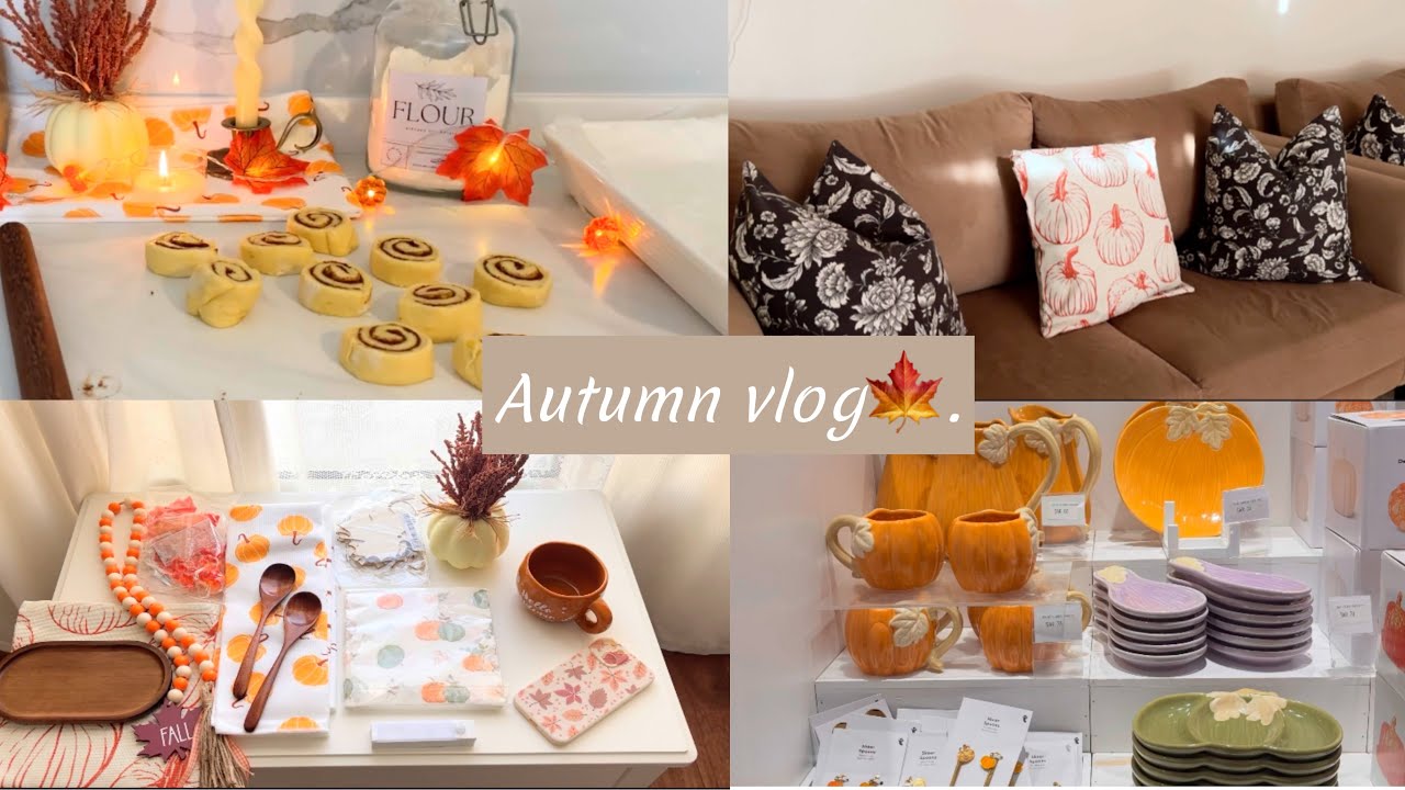 فلوق خريفي 🍁🍂|طلبية شي ان للخريف |وصفه بالقرع🎃|ديكور الخريف 🧺🧡.