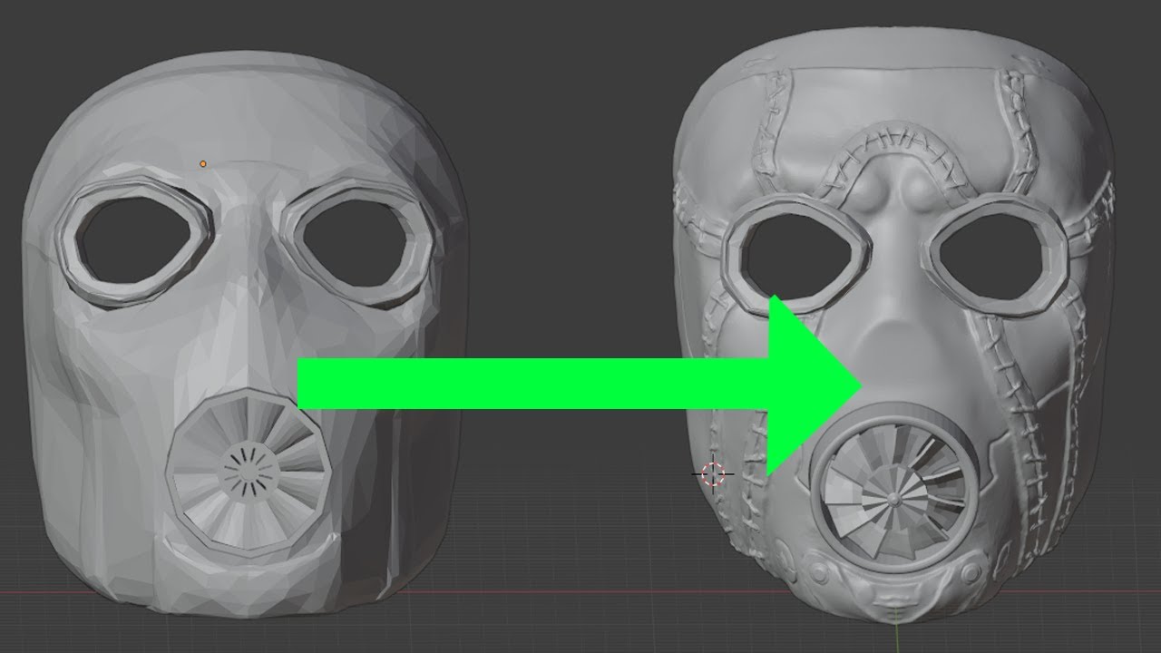 Original Borderlands Mask Modeling Time-lapse