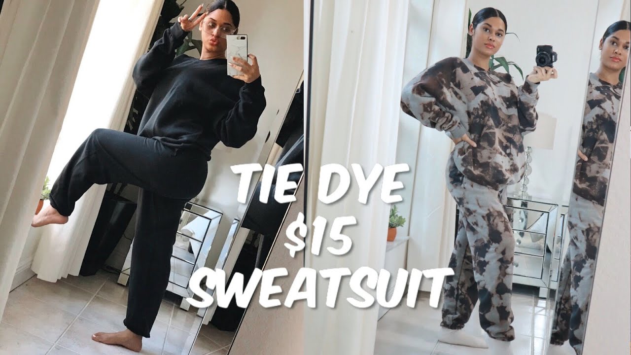 DIY BLEACHED TIE DYE SWEATSUIT FOR ONLY $15 DOLLARS