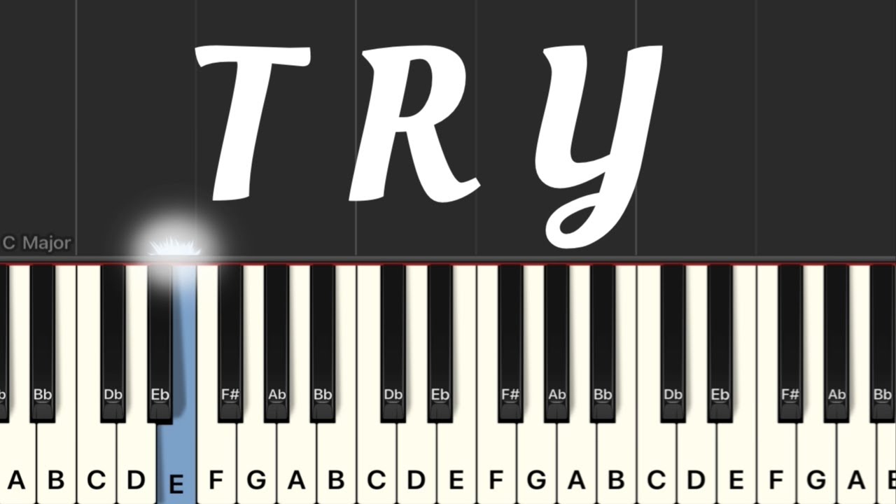 P!NK - Try Piano Tutorial | Easy