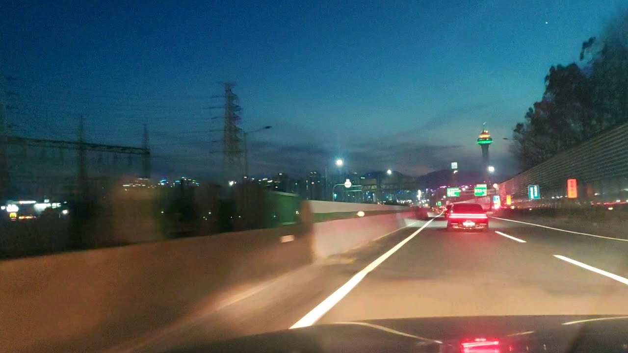 경부expressway 경주 부산 lucky drive