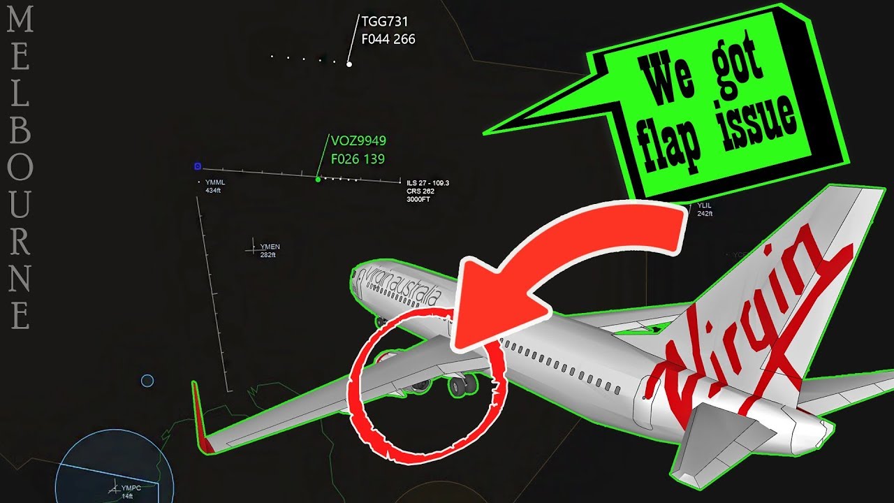 [REAL ATC] Virgin Australia B738 HAS FLAP ISSUES at Melbourne!