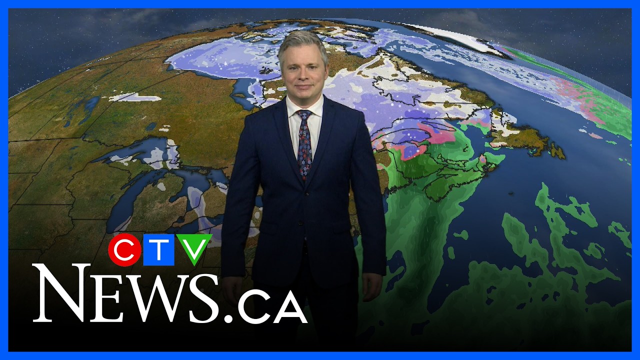 A snowy finish to the weekend for a part of the Maritimes