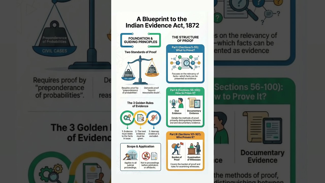 Understanding the Indian Evidence Act, 1872 is the backbone of mastering Indian law.