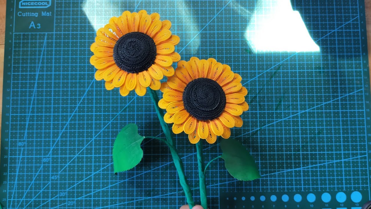 Paper Quilling Sunflower Leaves|How to make Paper Quilling Sunflower Leaves|#quilling