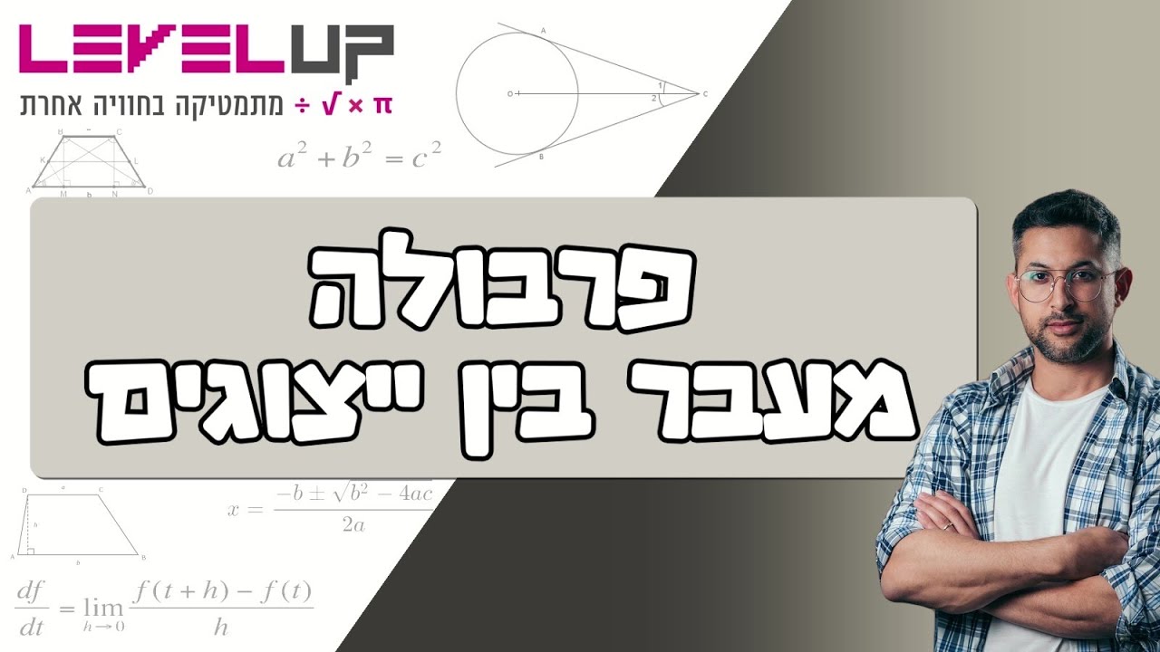 פרבולה מעבר בין ייצוגים #מתמטיקה #פונקציות #פרבולה