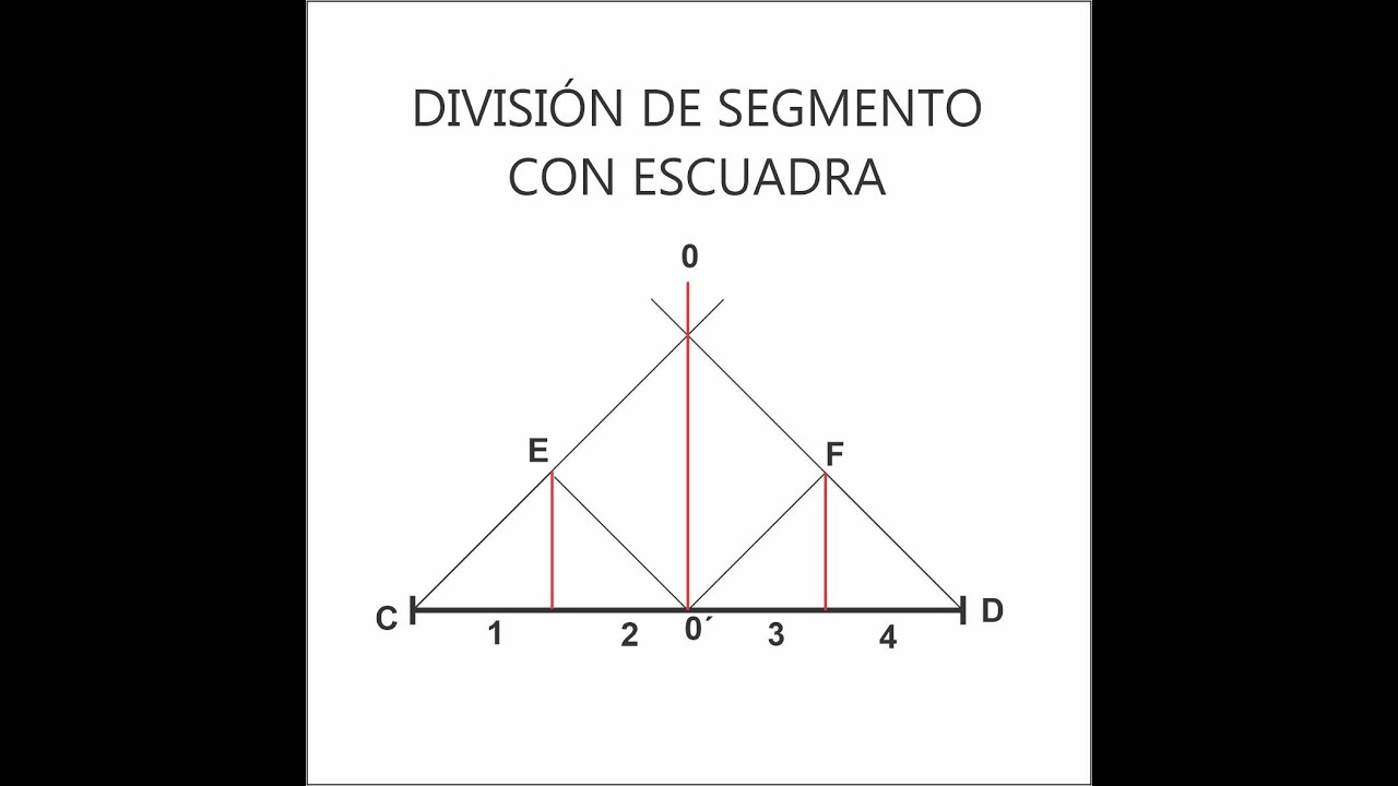 División de un segmento con escuadra