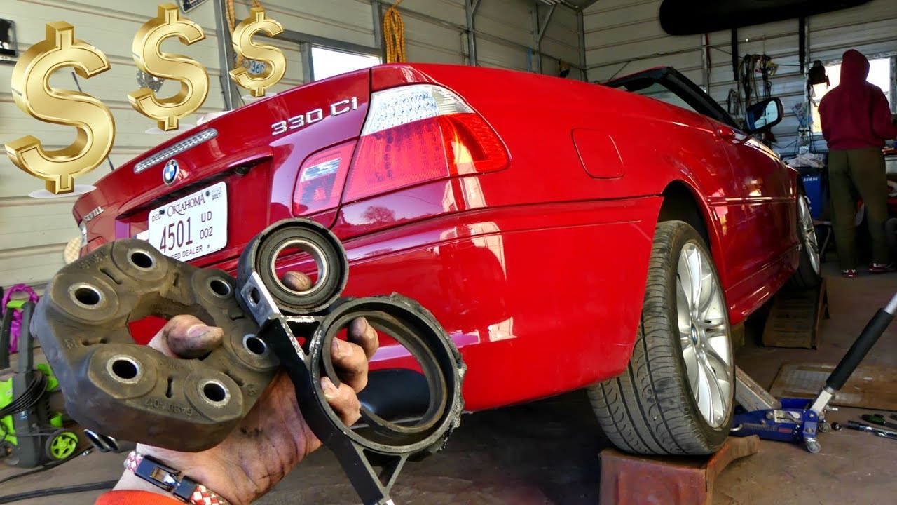 BMW E46 330ci GUIBO SUPPORT BEARING FAIL how to REPLACEMENT