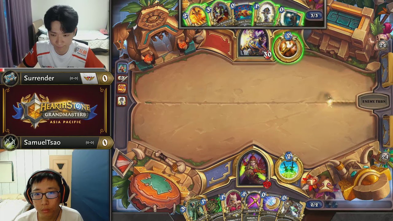 Surrender vs SamuelTsao - Hearthstone Grandmasters Asia-Pacific S2 2019 - Week 1