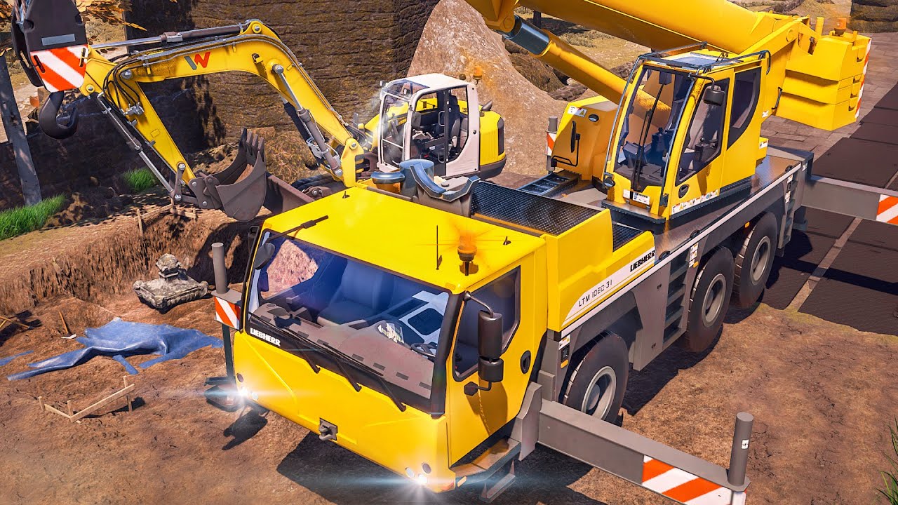Bau Simulator #9: Wertvolle Fracht freilegen und mit dem KRAN verladen! | CONSTRUCTION SIMULATOR