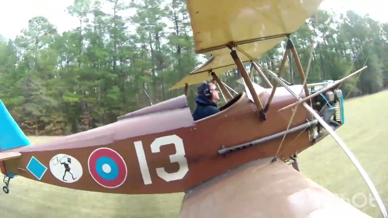 fly baby 1B biplane take off and landing 11.23.22