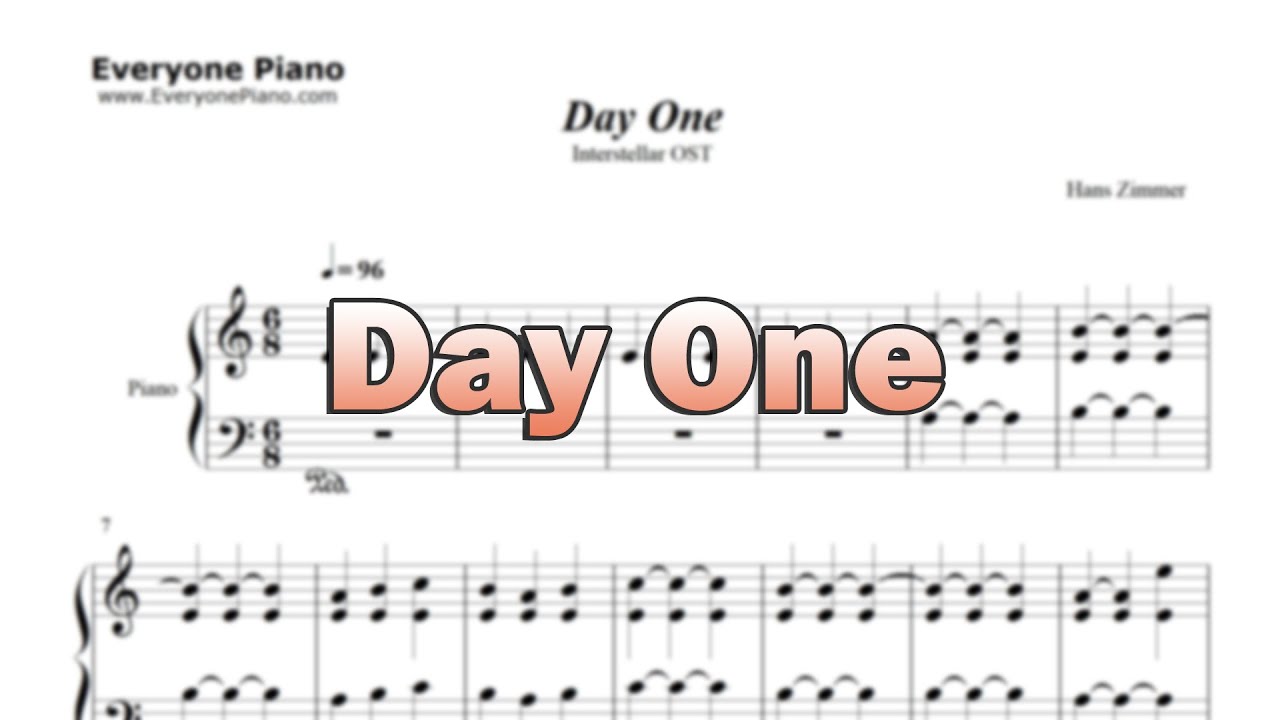 Day One-Interstellar OST-Sheet Music in the Intro