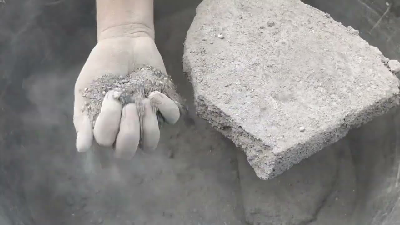 Gritty Grainy sand cement Big slabs full dry crumbling by Sa Asmr 