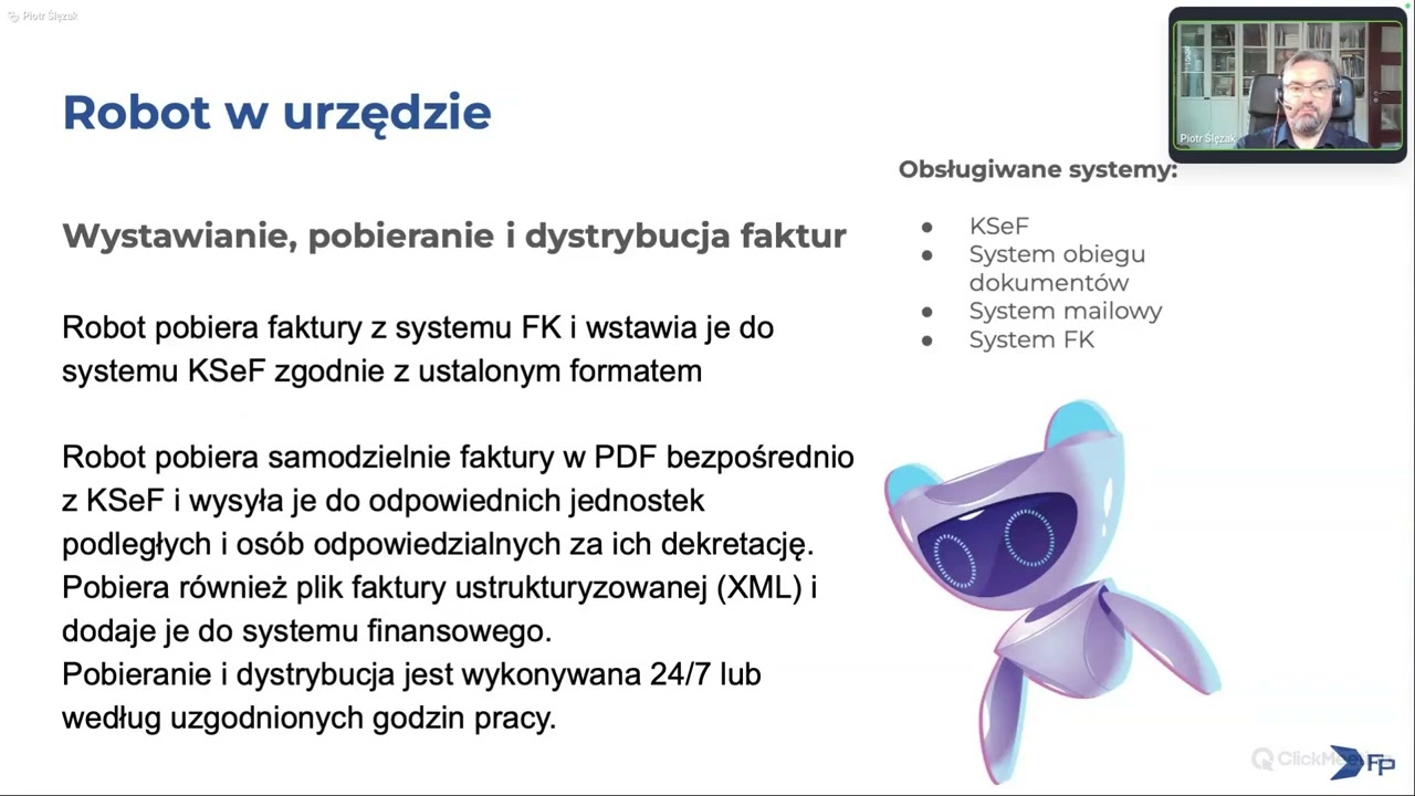 Krajowy System e-Faktur w JST (KSeF)- ROBOT