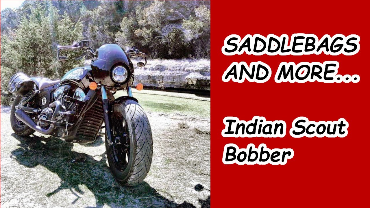 Broke the bobber rule and put saddlebags on my Indian Scout Bobber