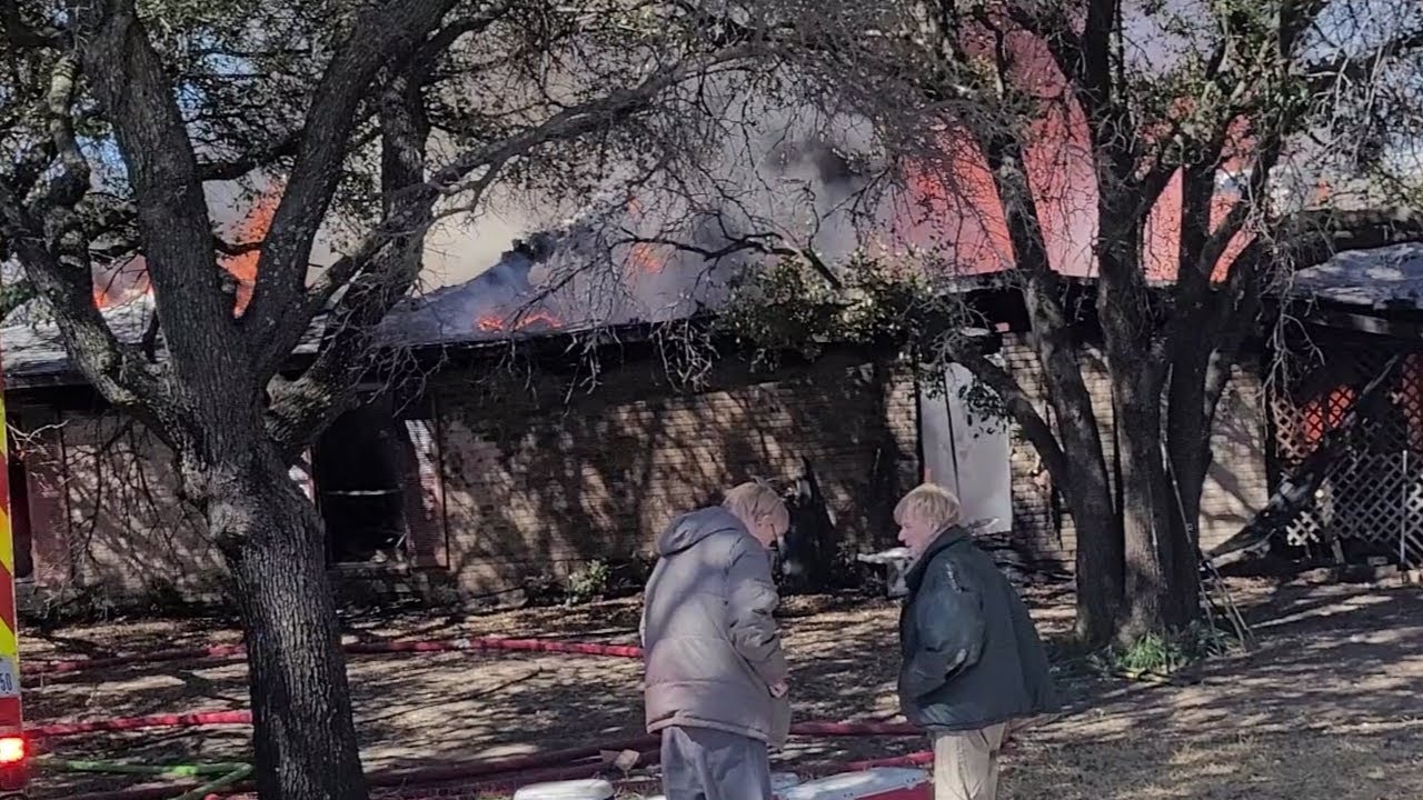 The Colony Fire Department TX 2-Alarm Structure Fire - Single Dwelling House Fire