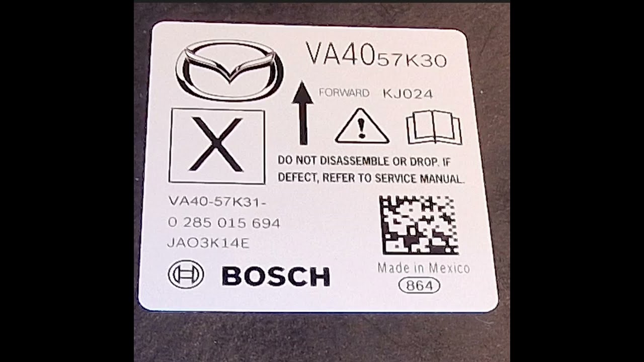 airbag ecu MAZDA VA40-57K30 mcu Renesas R7F701330A