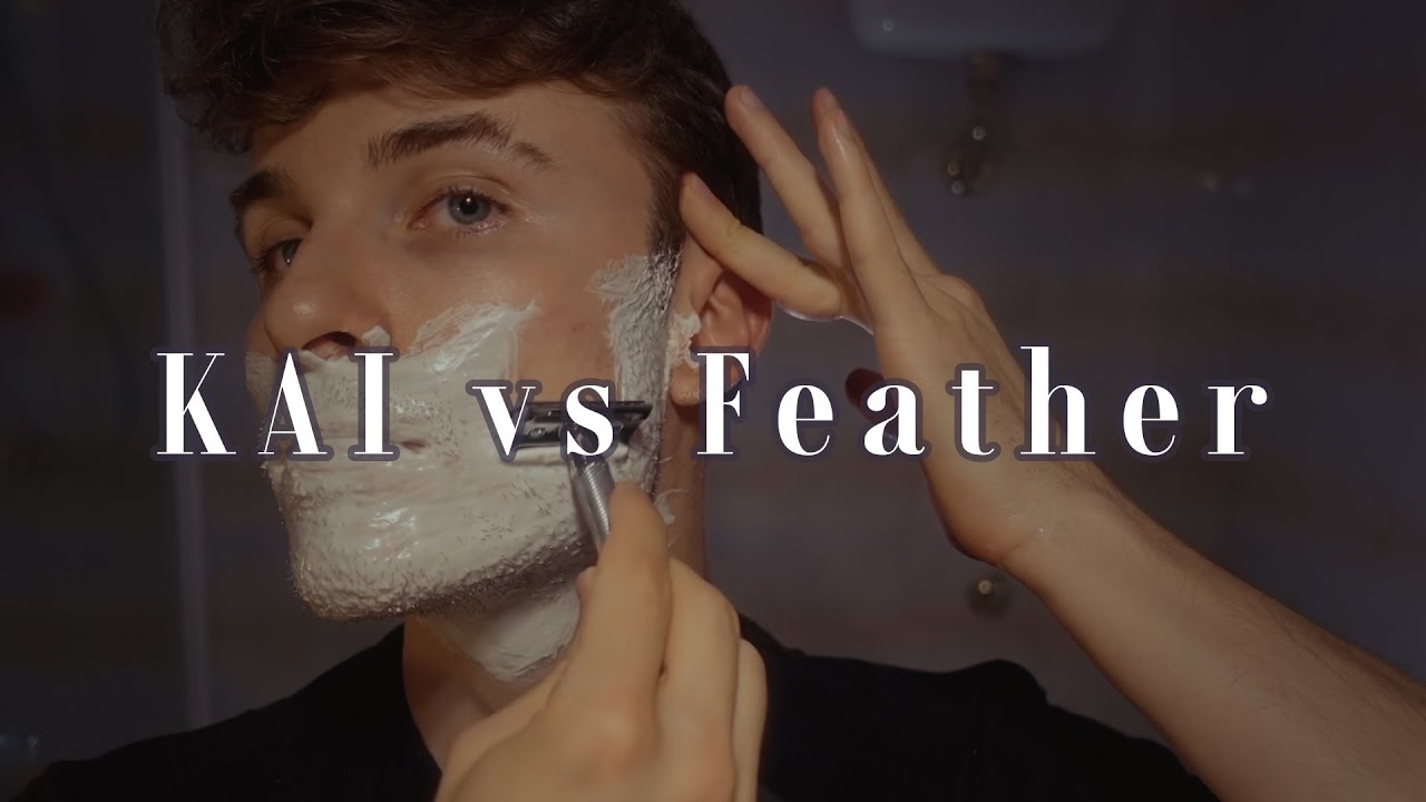It's a Tie! - KAI vs Feather comparison  - #asmr #wetshaving #satisfying