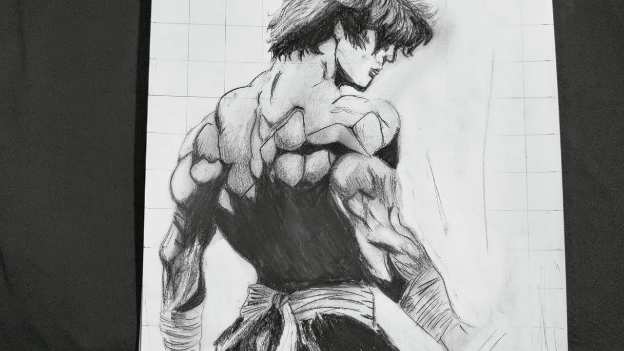 How to draw Baki Hanma