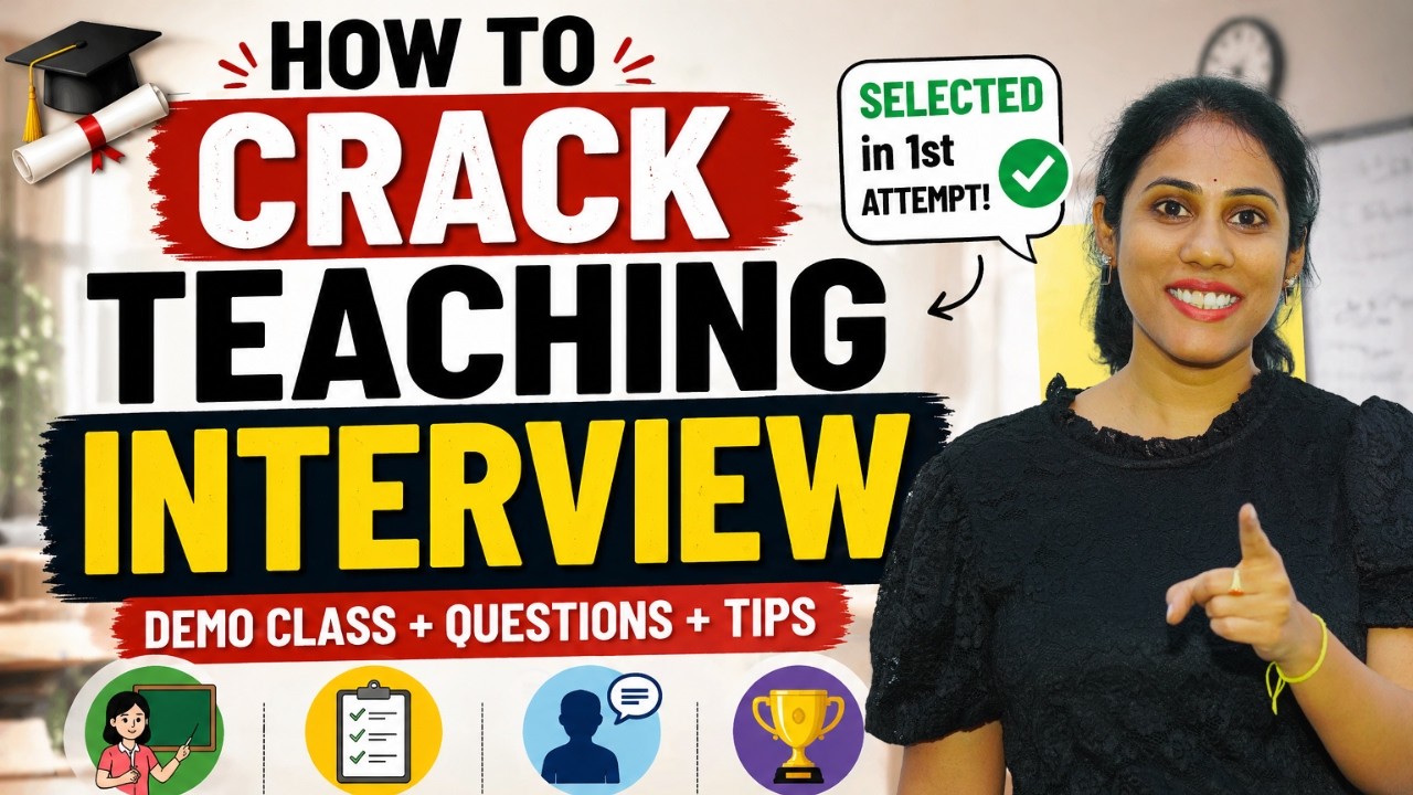 How to Crack Teaching Interview (Demo Class + Questions) | Nalini Mam Guide | B.Ed. demo class