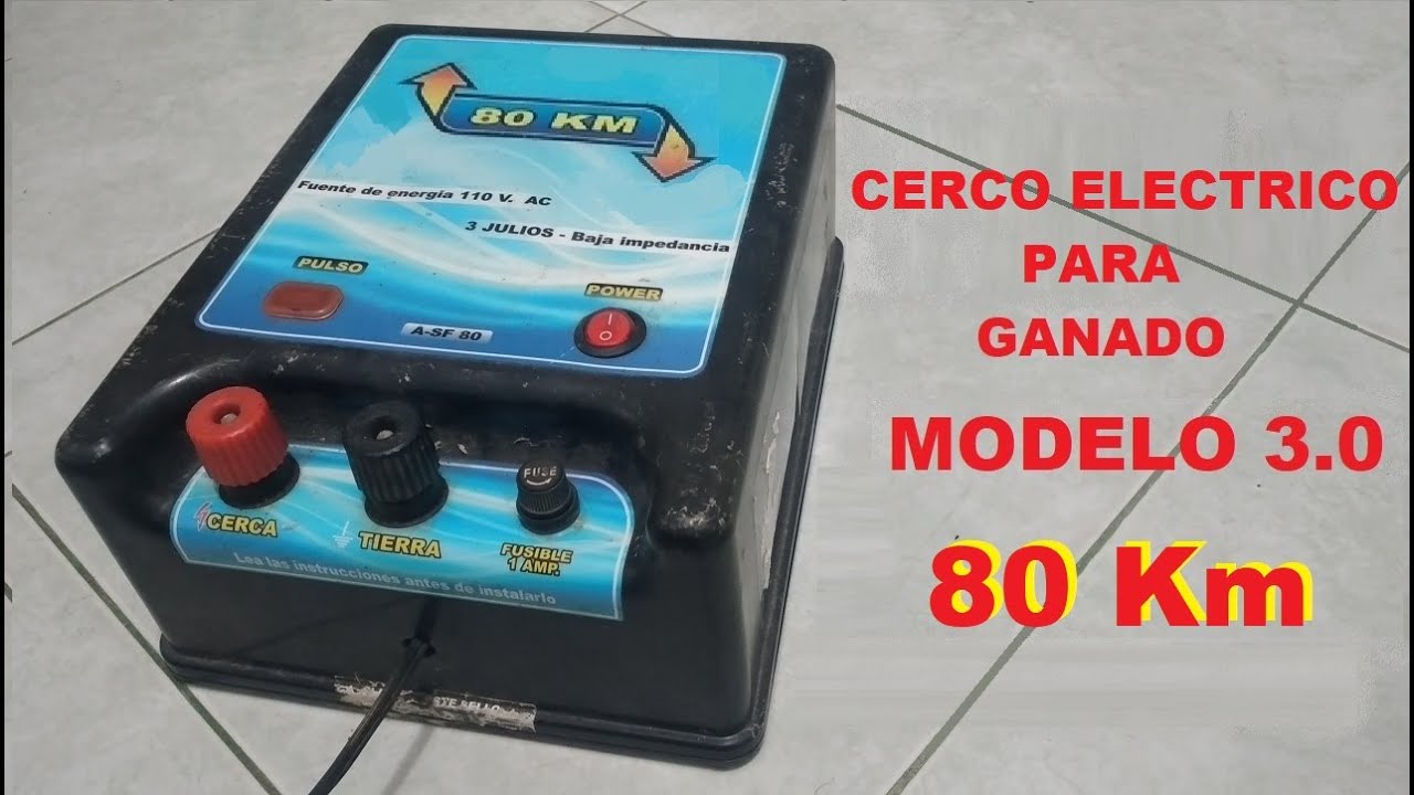 Cerco eléctrico para ganado con alcance de 80km (modelo 3.0)