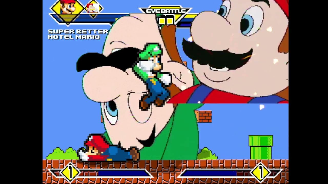 Mugen - Super Better Mario & Hotel Mario VS Super Better Luigi & Hotel Luigi