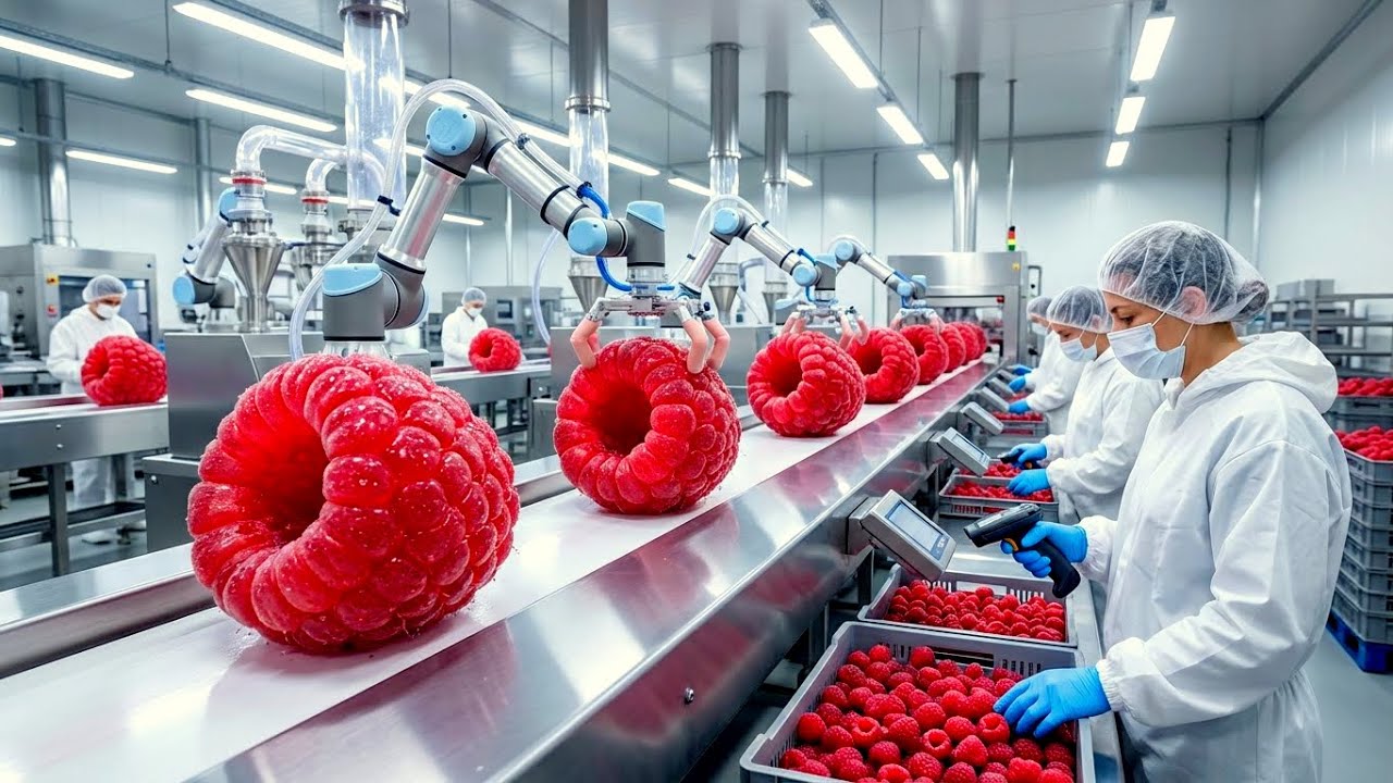 How Red Raspberry Juice Is Made: From Farm Harvest to Factory Bottling (Full Process)