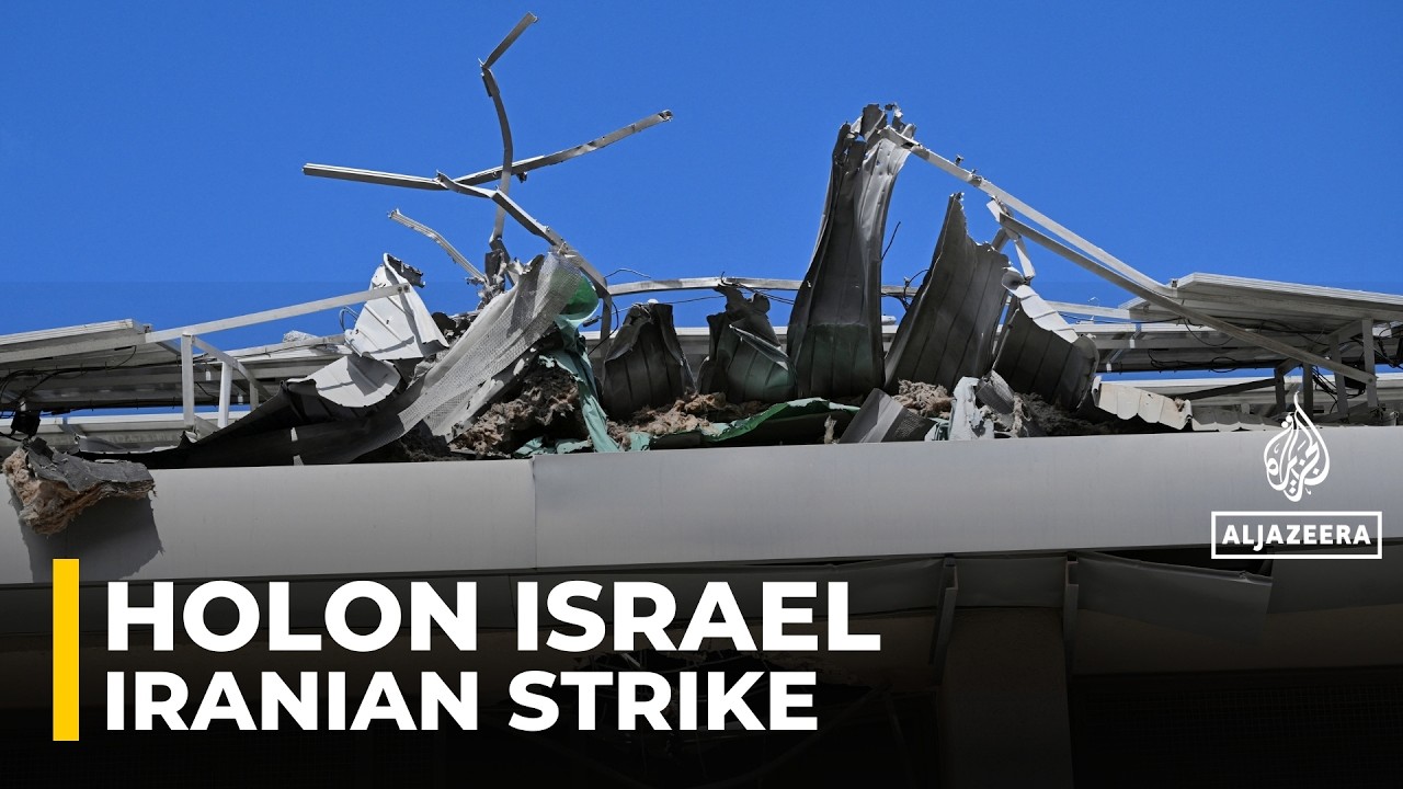 Iranian missile strike causes fire in the city of Holon in Israel