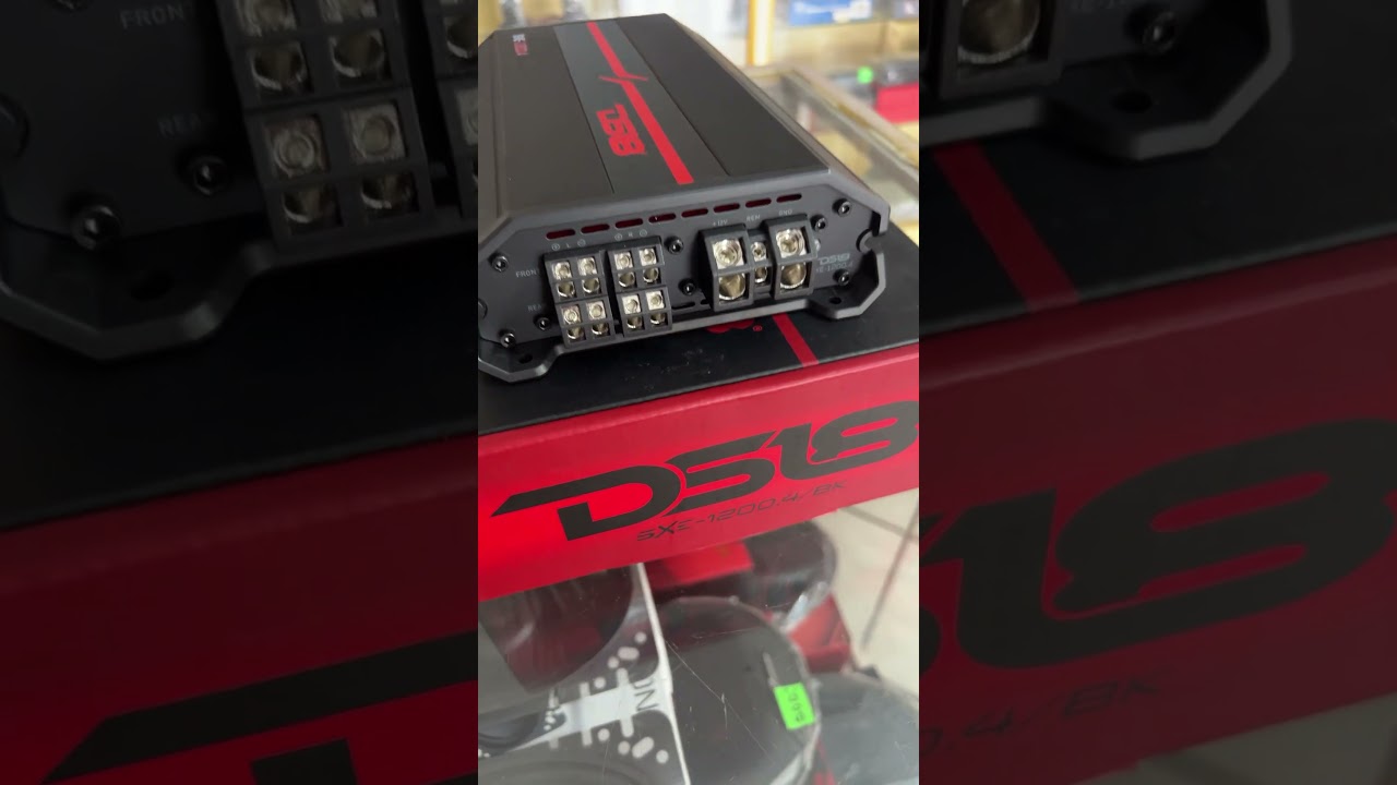 Amplificador de Medios DS18, 4 canales, Modelo SXE-1200.4/BK, 1200Watts de potencia #audiocar #ds18