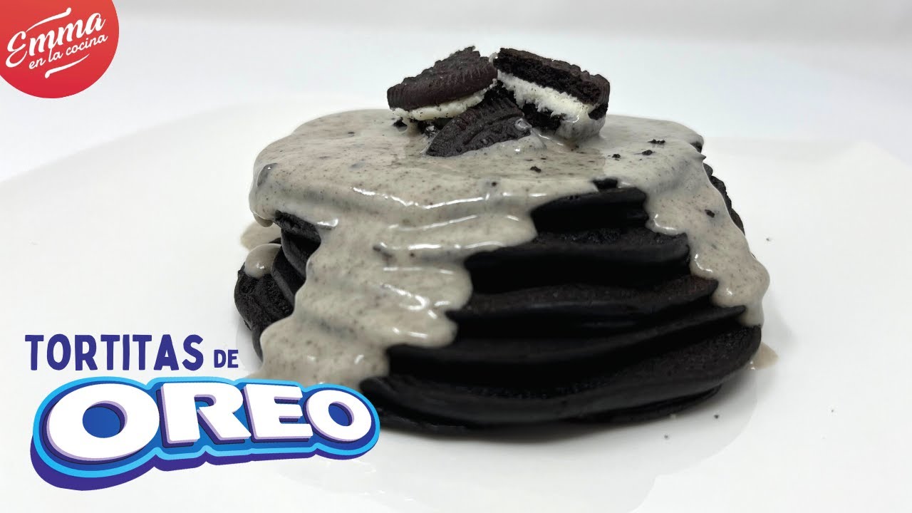 TORTITAS/PANCAKES súper fáciles de OREO | ¡Con solo 2 ingredientes!