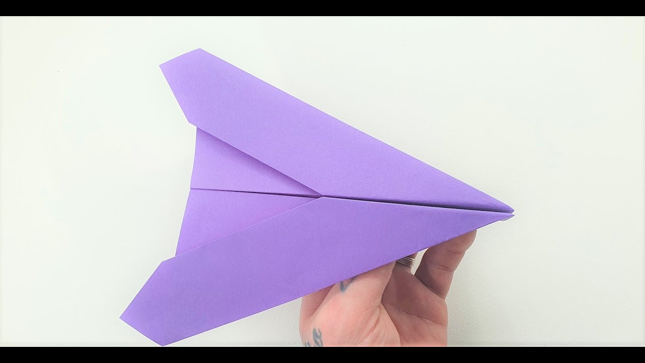 DIY Origami Delta wing paper plane with Ski