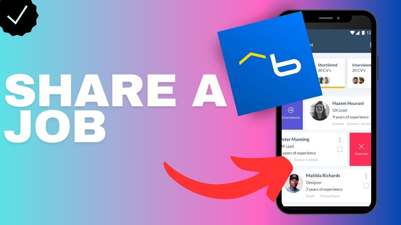 How to share a job in the Bayt.com app?