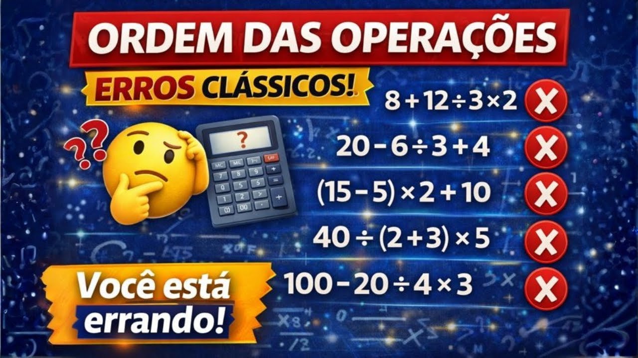 Ordem das Operações: Esses Erros Clássicos Reprovam em Provas | Resolva Passo a Passo