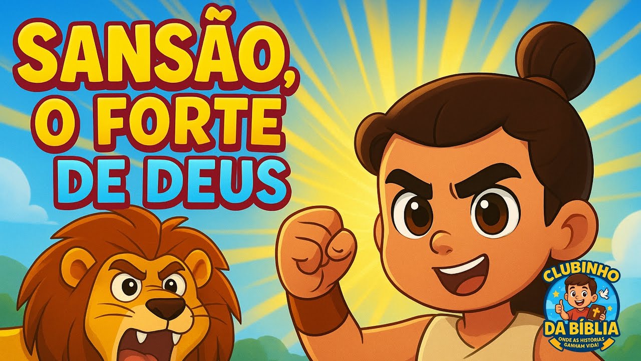 Sansão – O Forte de Deus! 💪 História Bíblica para Crianças | Clubinho da Bíblia