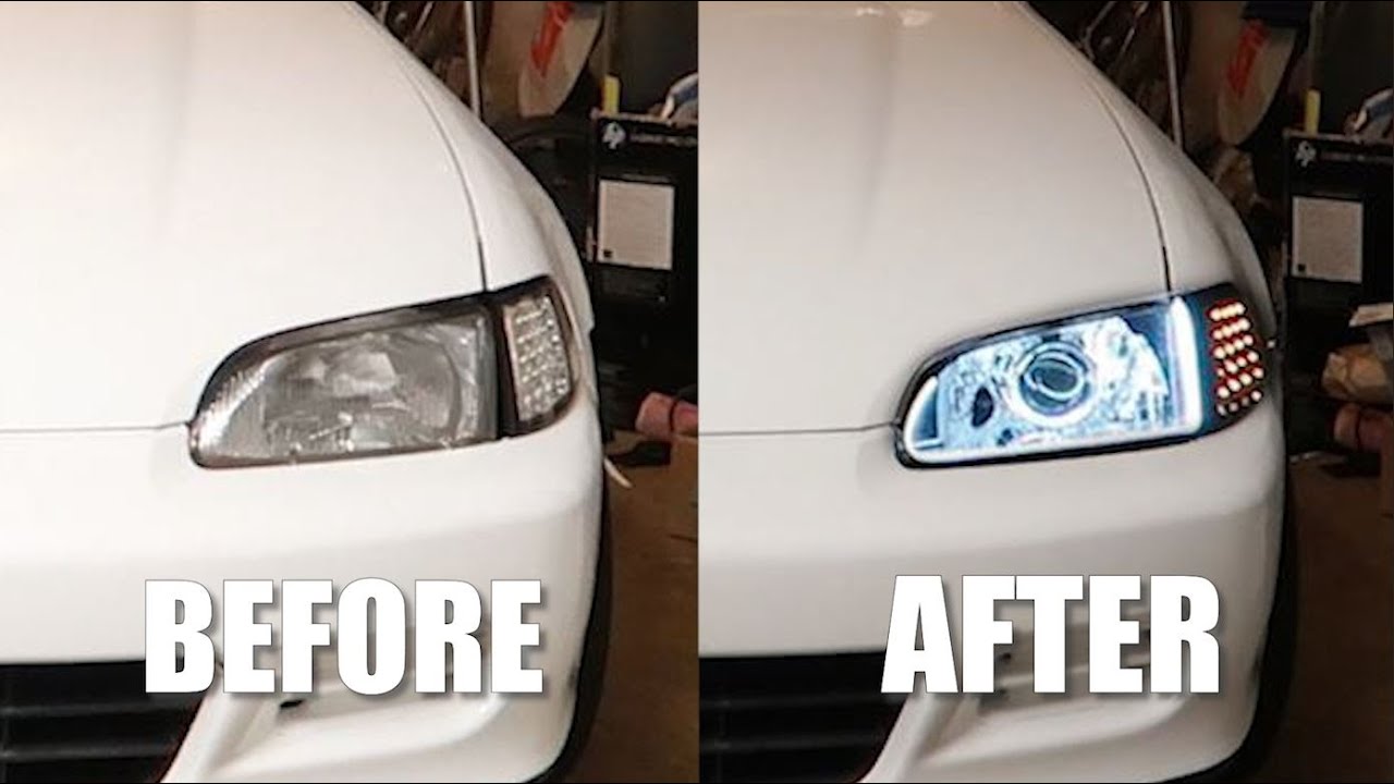 EG Civic Hatch mini H1 Bi-Xenon Projector, HID, and DRL Retrofit Tutorial