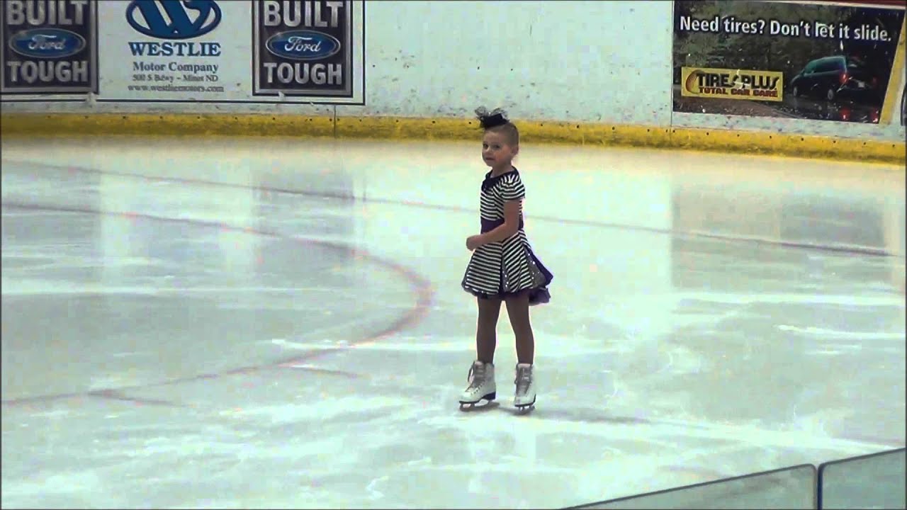 Chloe performs an artistic figure skate program to  