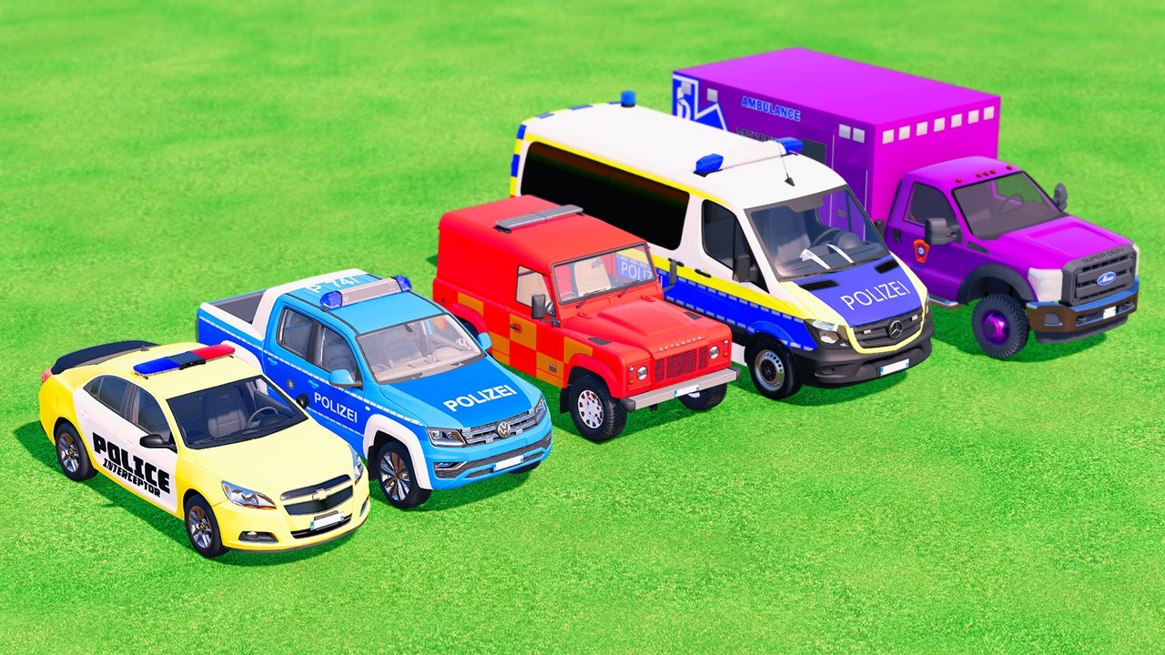 ALL DACIA POLICE CAR TRANSPORTING BY TRUCK ! FIRE DEPARTMENT, AMBULANCE EMERGENCY!! FS 22
