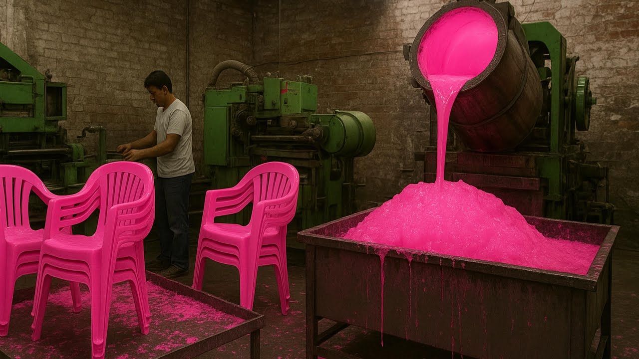 Factory Innovation: Converting Corn Flour Waste into Strong Plastic Chairs