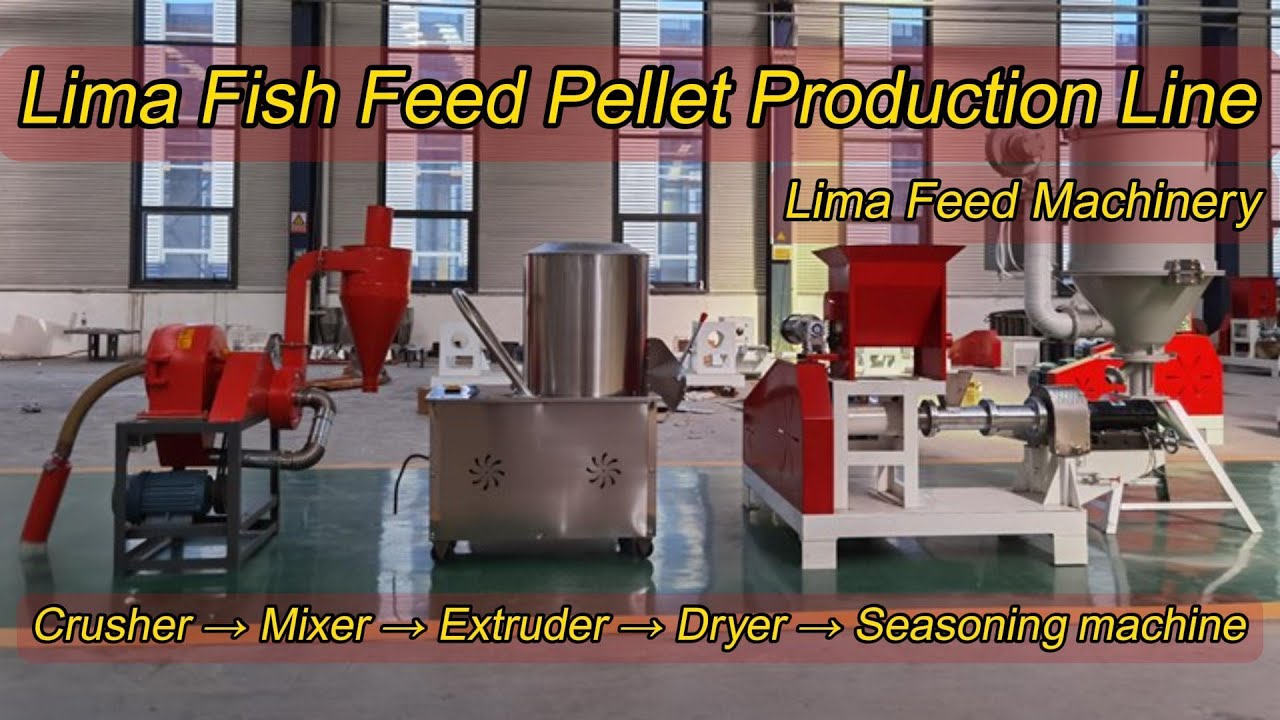 Lima Small Floating Fish Feed Pellet Production Line #fishfeedmachine  #fishfarming