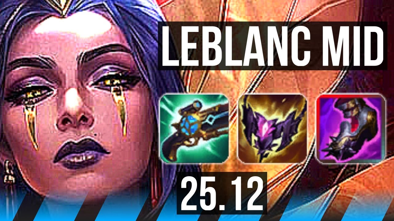 LEBLANC vs YONE (MID) | 7 solo kills, Godlike | KR Challenger | 25.12