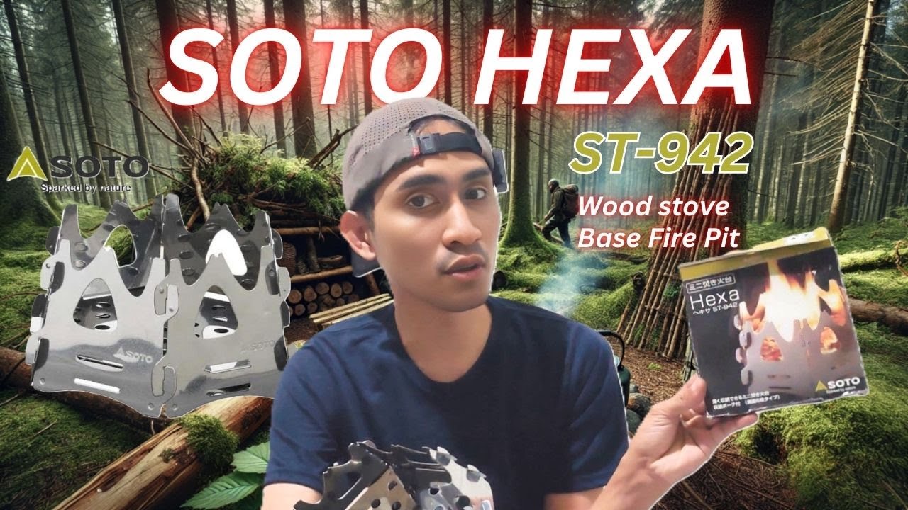Mini Soto ST 942 Wood Stove and Stand Stove Fire Base Fire Pit Hexa