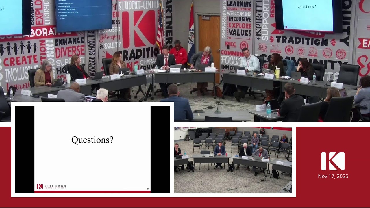 Kirkwood School District Board of Education Meeting - November 17, 2025