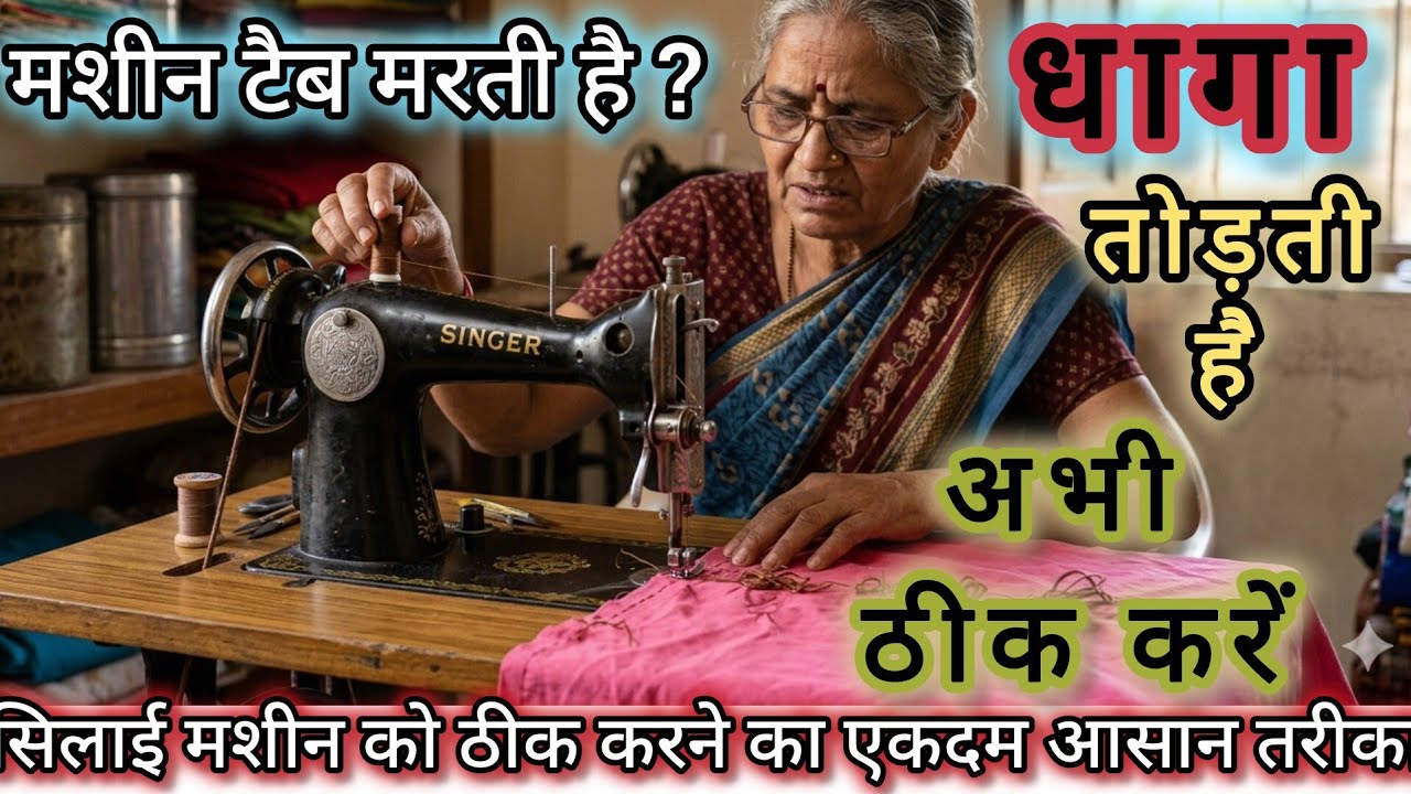 सिलाई मशीन टैब  मारती है धागा तोड़ती है कैसे ठीक करें ? प्रॉब्लम एंड सलूशन जाने!