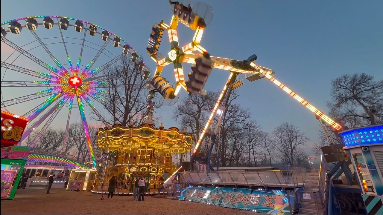 Фантастика 💥 Вечер на Ярмарке аттракционов 🎡 Матейска поуть 2026 Прага 🎠 #prague #lunapark 