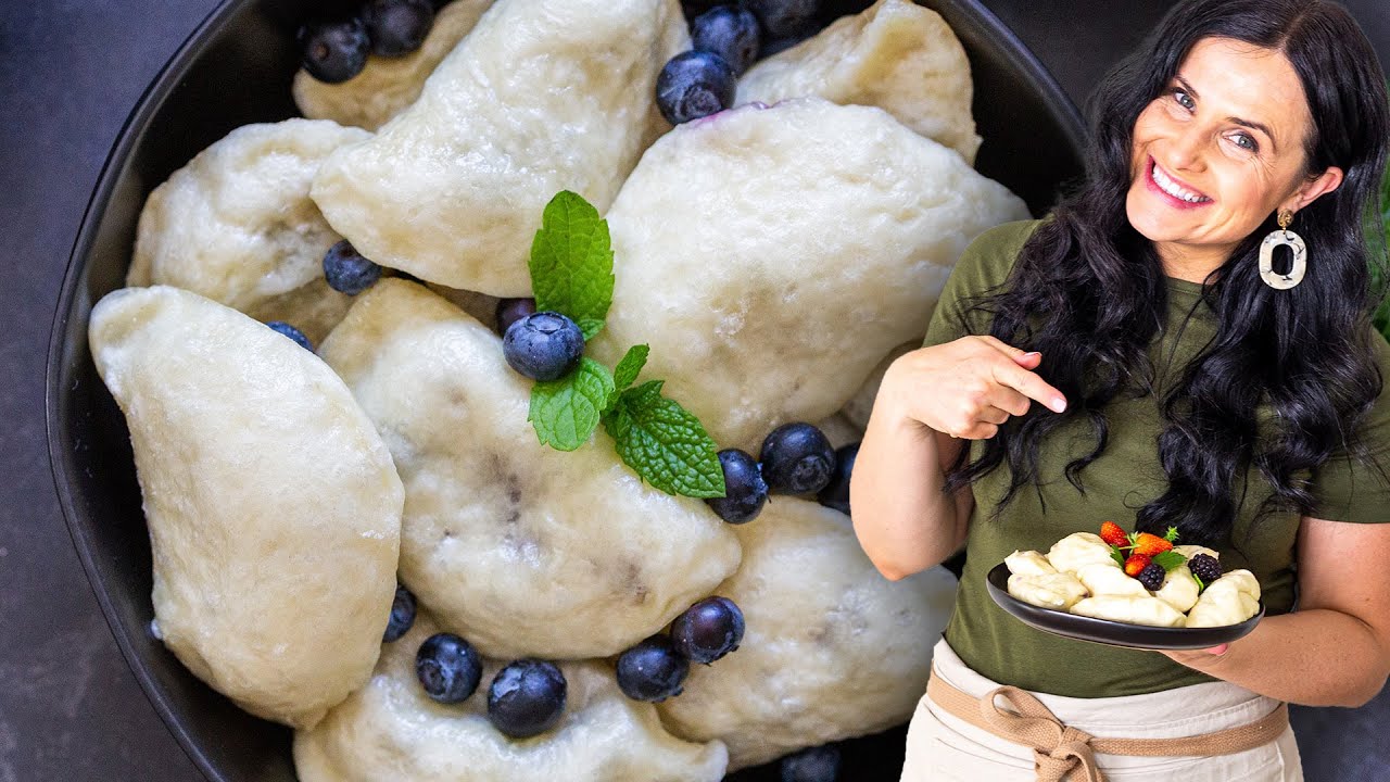 Steamed Blueberry Pierogi (aka Vareniki)