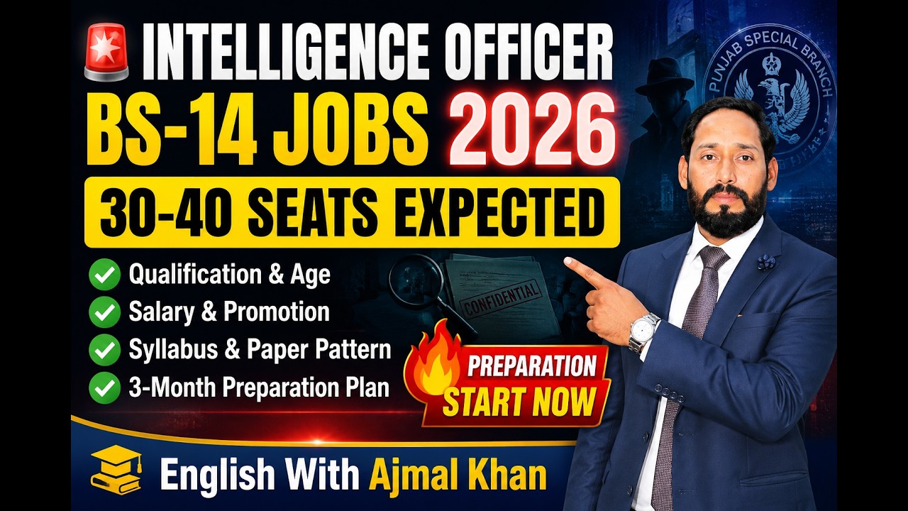 Punjab Special Branch Intelligence Officer BS-14 Jobs 2026 | 40 Seats Expected | Complete Guide