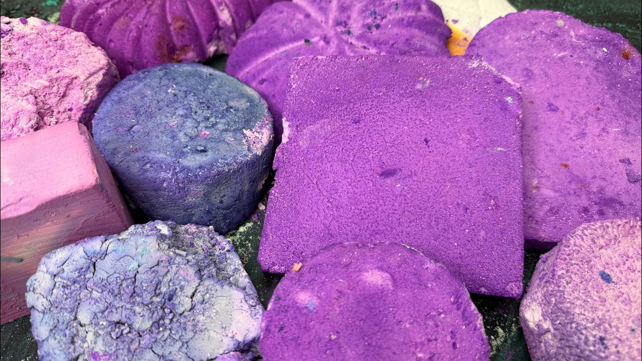 Many Different Varity Of Purple Crushing ASMR