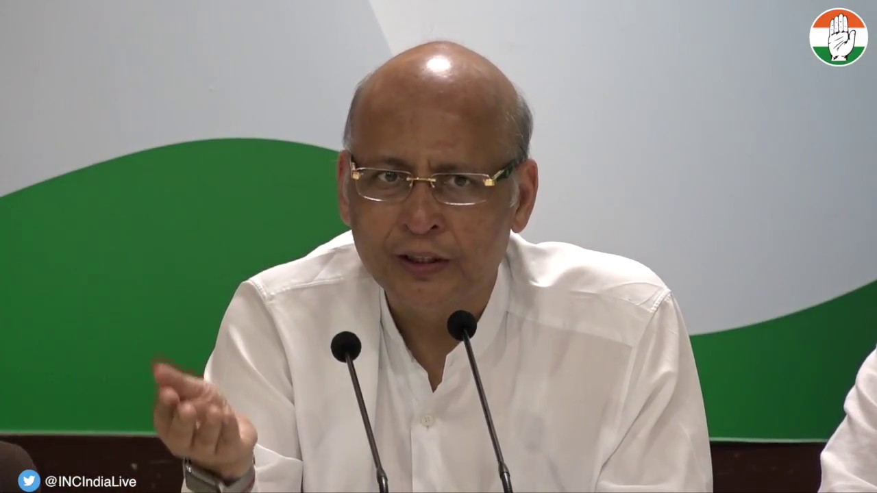 AICC Press Briefing By Abhishek Manu Singhvi on Namami Gange Programme